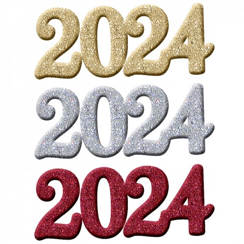 Χρονολόγιο 2024-Χάρτινο Με Glitter  16Χ7cm